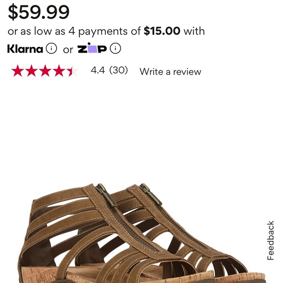 Women’s Size 8 Bearpaw Layla Gladiator Sandal New W/o Box cork leather - Picture 15 of 15